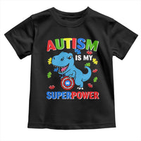 Autism Awareness Is My Superpower Toddler T Shirt Cute Dinosaur Dino Kids Boys