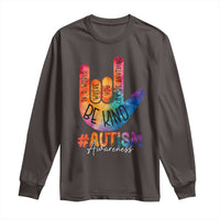 Be Kind ASL Autism Awareness Long Sleeve Shirt Love Sign Language Hand Tie Dye