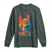 Be Kind ASL Autism Awareness Long Sleeve Shirt Love Sign Language Hand Tie Dye