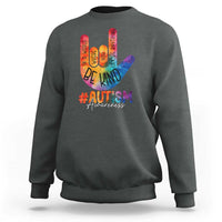 Be Kind ASL Autism Awareness Sweatshirt Love Sign Language Hand Tie Dye