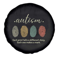 Retro Fingerprint Autism Awareness Spare Tire Cover Each Print Tells A Different Story