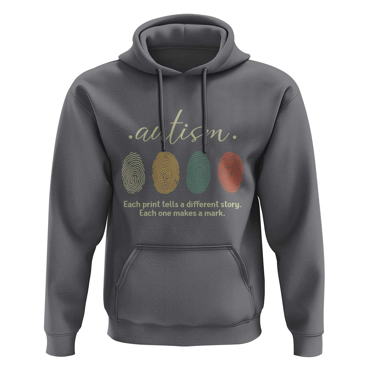 Retro Fingerprint Autism Awareness Hoodie Each Print Tells A Different Story