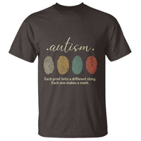 Retro Fingerprint Autism Awareness T Shirt Each Print Tells A Different Story