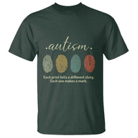 Retro Fingerprint Autism Awareness T Shirt Each Print Tells A Different Story