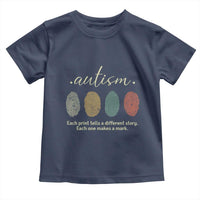 Retro Fingerprint Autism Awareness Toddler T Shirt Each Print Tells A Different Story