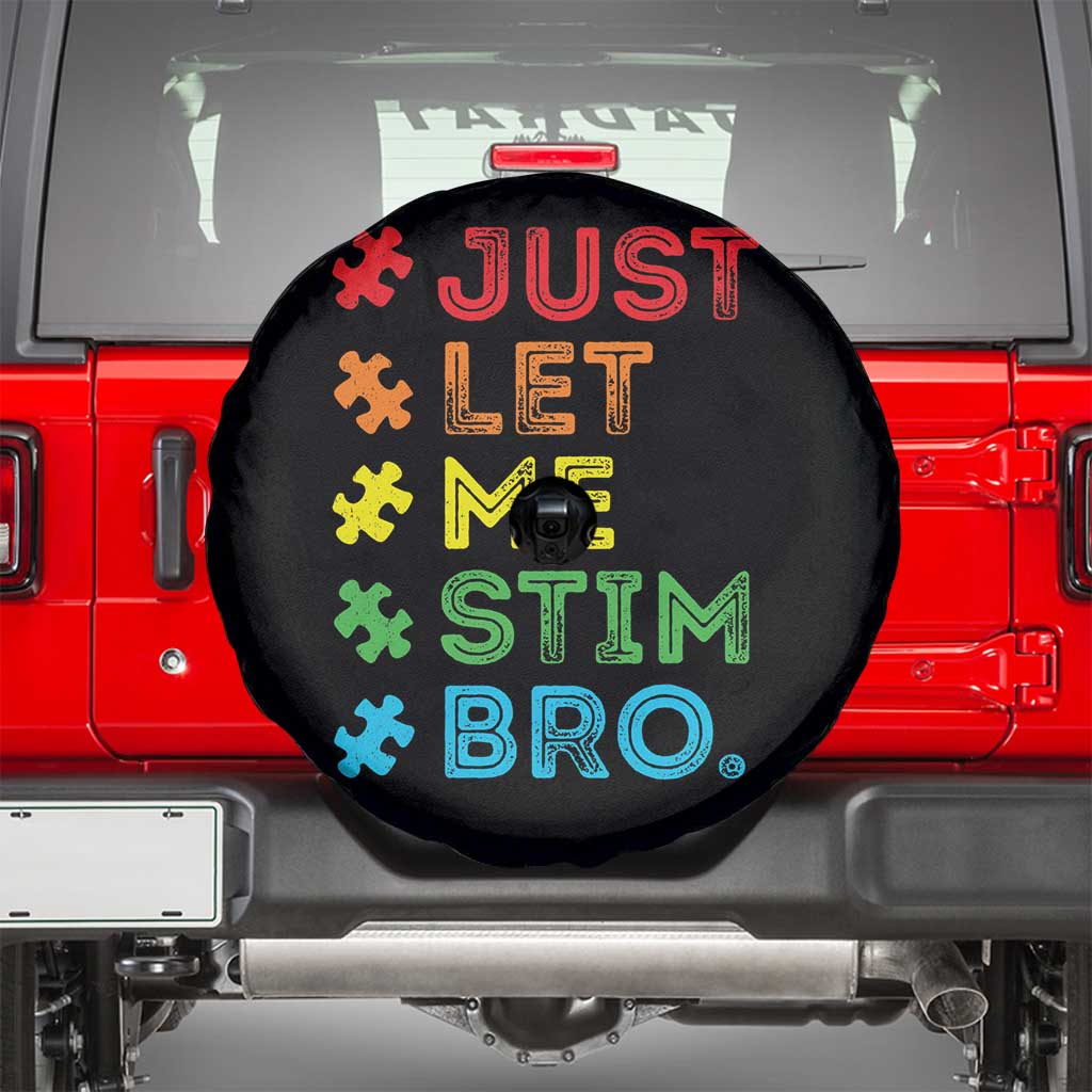 Funny Autism Awareness Acceptance Spare Tire Cover Just Let Me Stim Bro Retro
