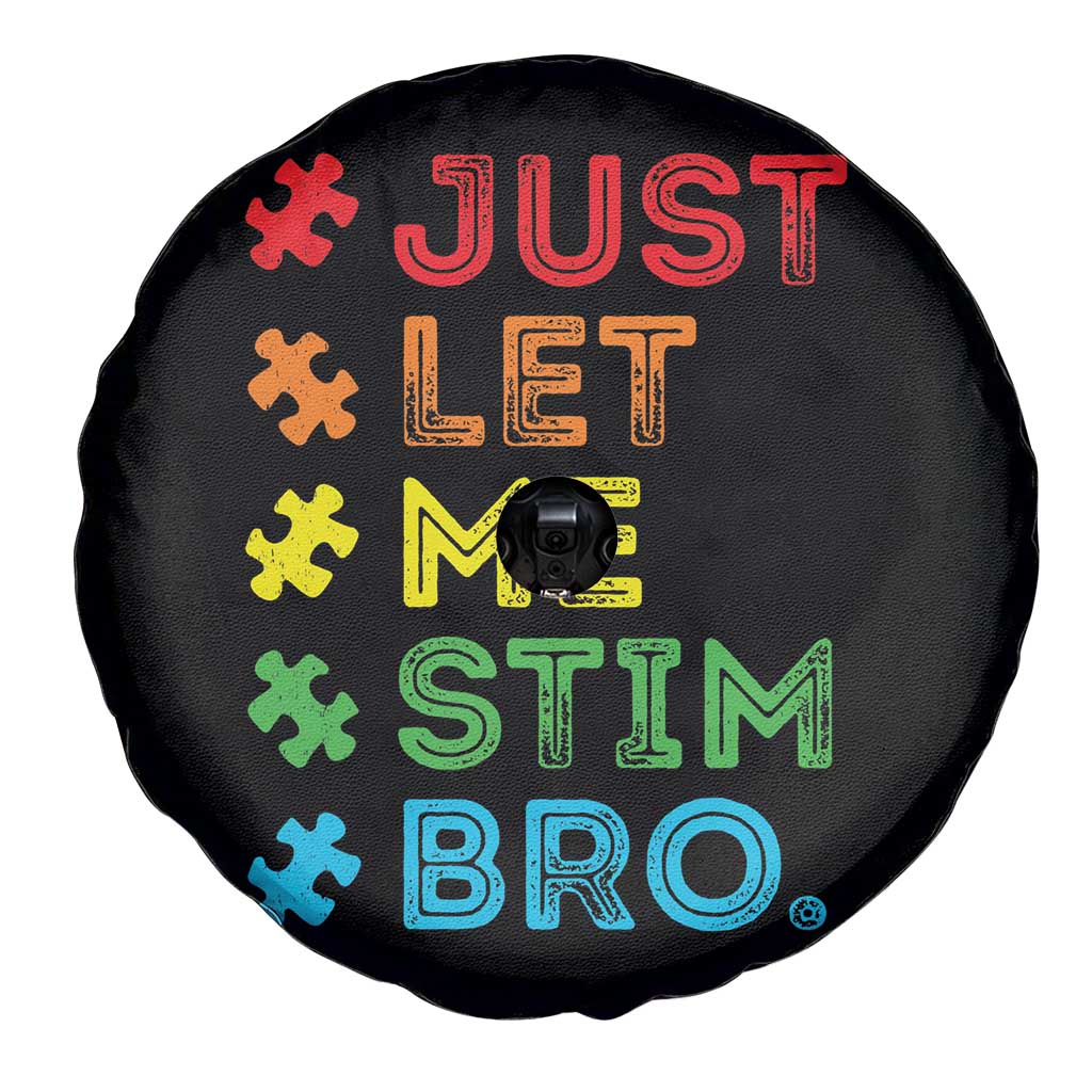 Funny Autism Awareness Acceptance Spare Tire Cover Just Let Me Stim Bro Retro