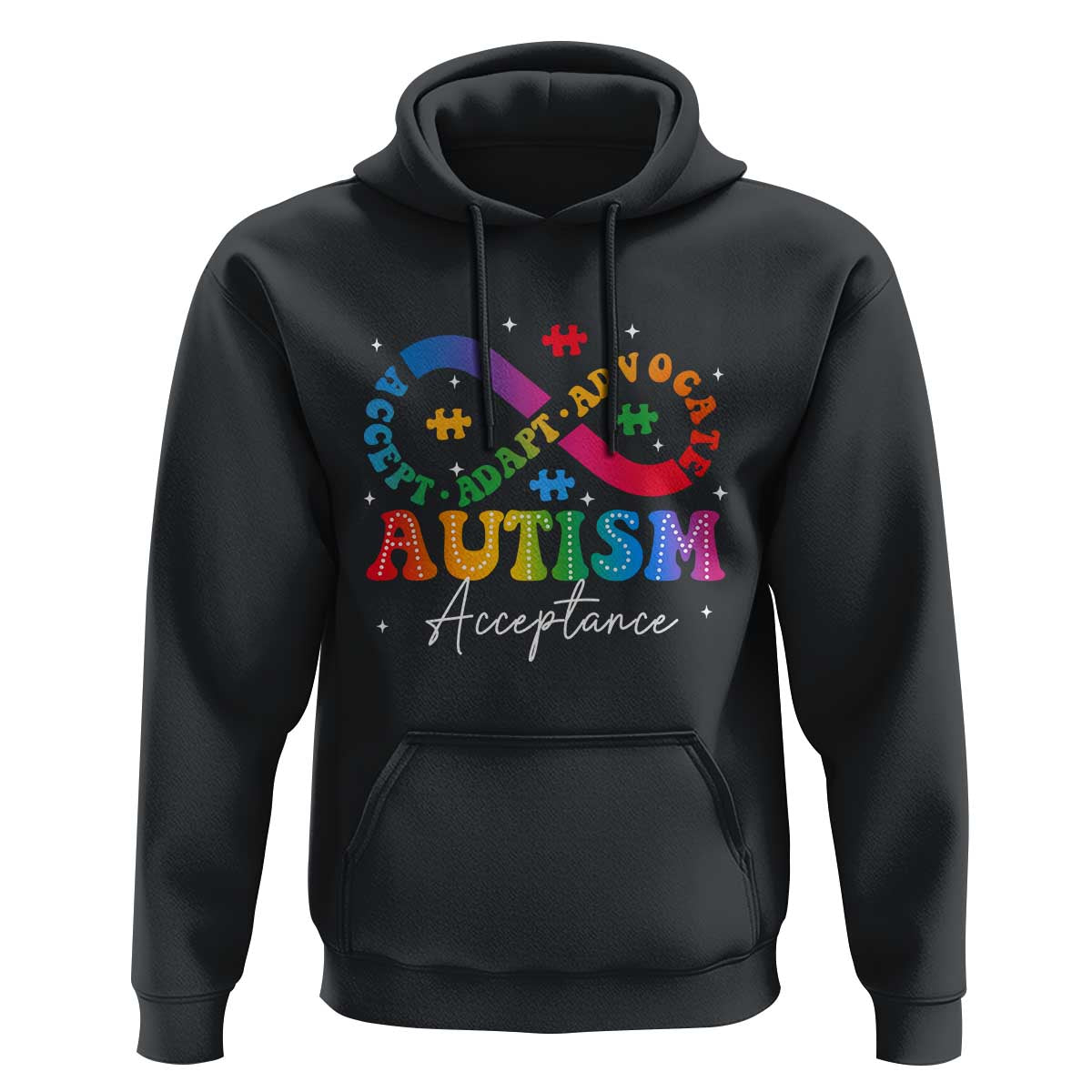 Autism Awareness Acceptance Hoodie Infinity Symbol Neurodiversity