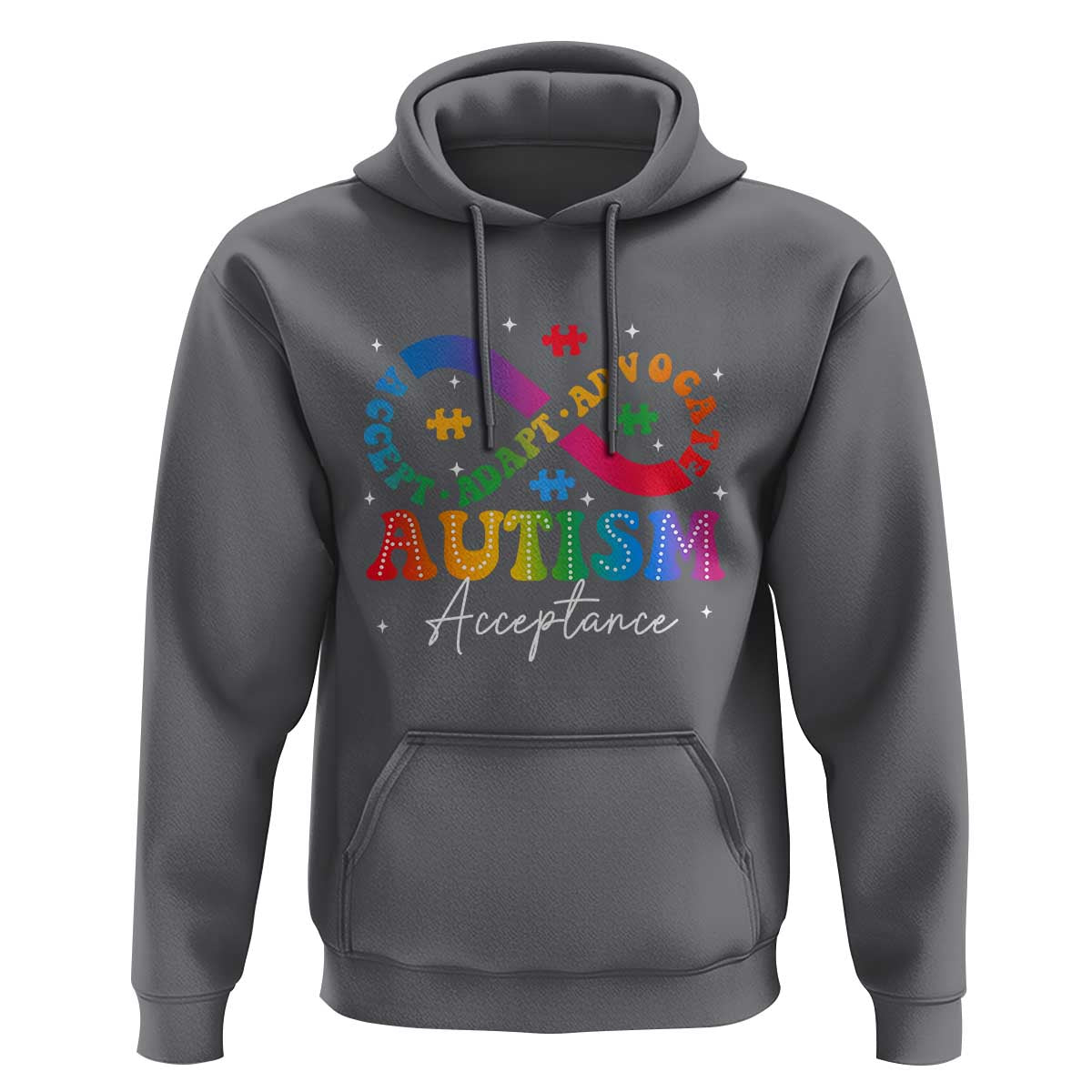 Autism Awareness Acceptance Hoodie Infinity Symbol Neurodiversity