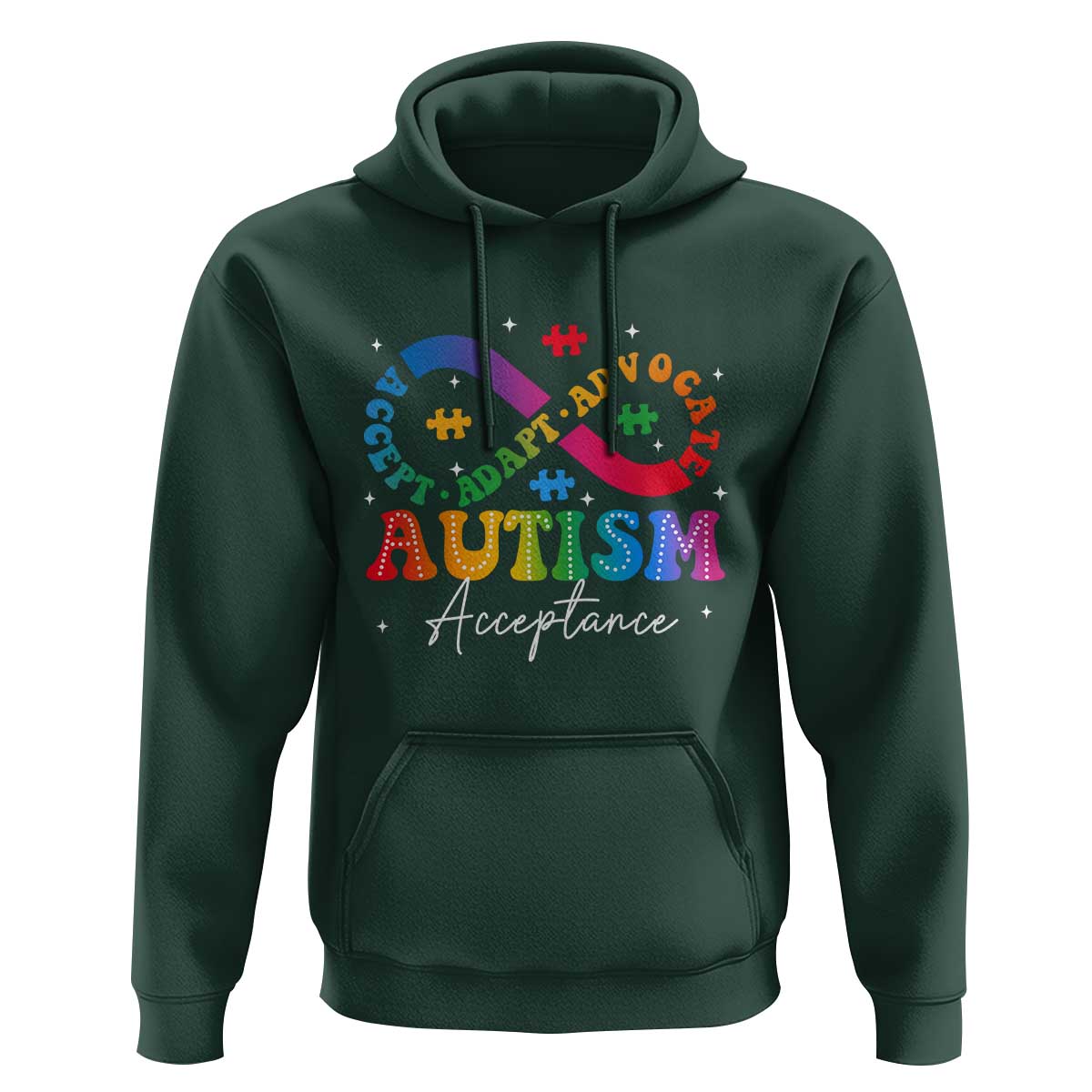 Autism Awareness Acceptance Hoodie Infinity Symbol Neurodiversity