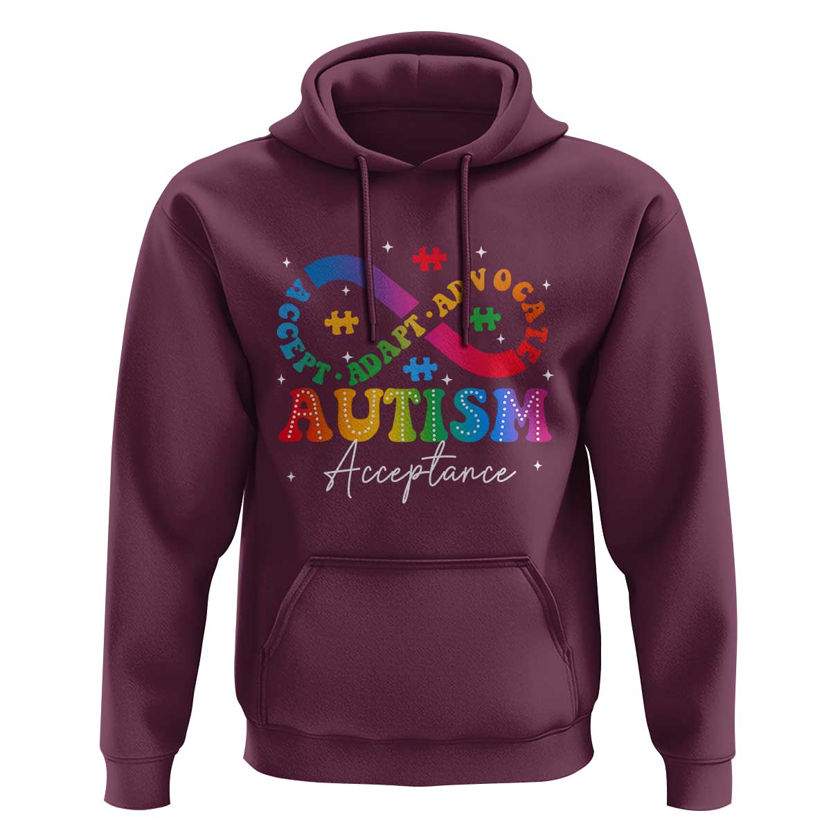 Autism Awareness Acceptance Hoodie Infinity Symbol Neurodiversity