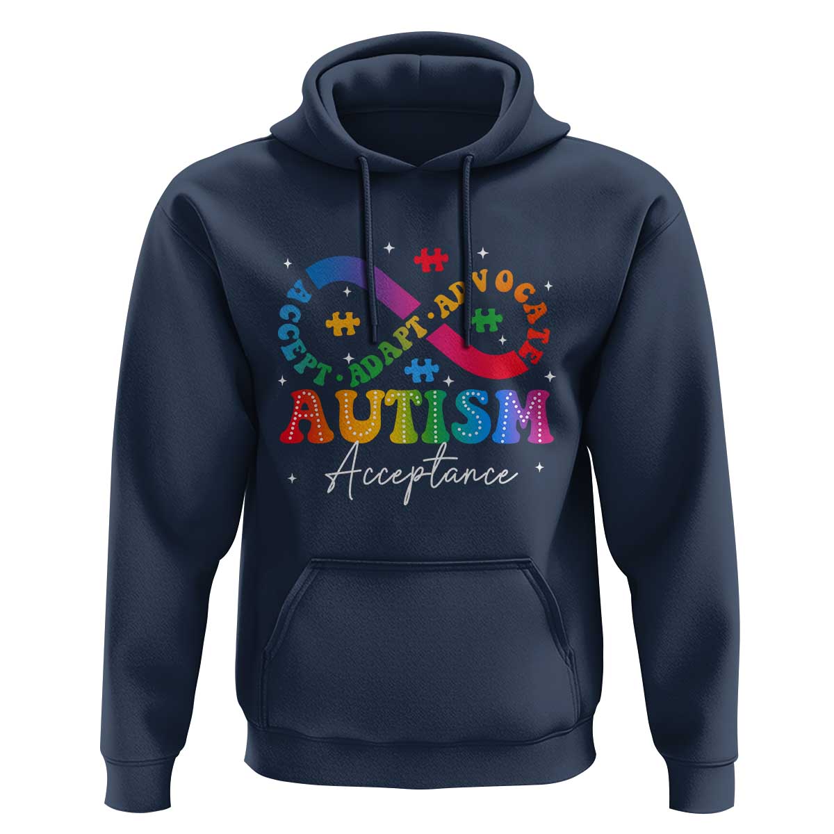 Autism Awareness Acceptance Hoodie Infinity Symbol Neurodiversity