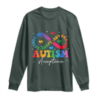 Autism Awareness Acceptance Long Sleeve Shirt Infinity Symbol Neurodiversity