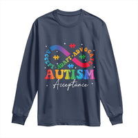 Autism Awareness Acceptance Long Sleeve Shirt Infinity Symbol Neurodiversity