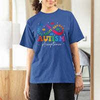 Autism Awareness Acceptance T Shirt For Women Infinity Symbol Neurodiversity