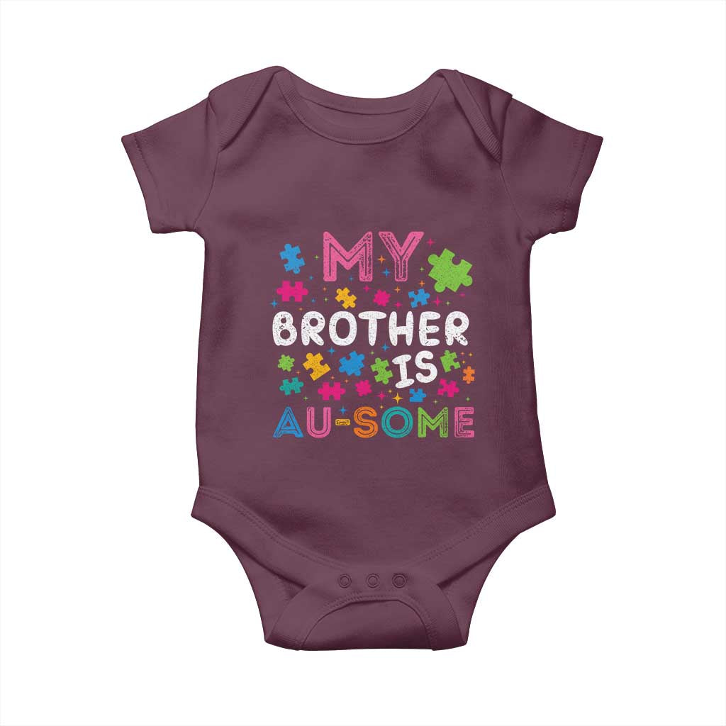 My Brother Is Au-Some Sister Autism Awareness Baby Onesie