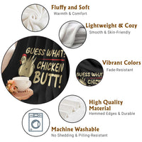 Guess What Chicken Butt Throw Blanket Funny Chicken Farmer Farming - Wonder Print Shop