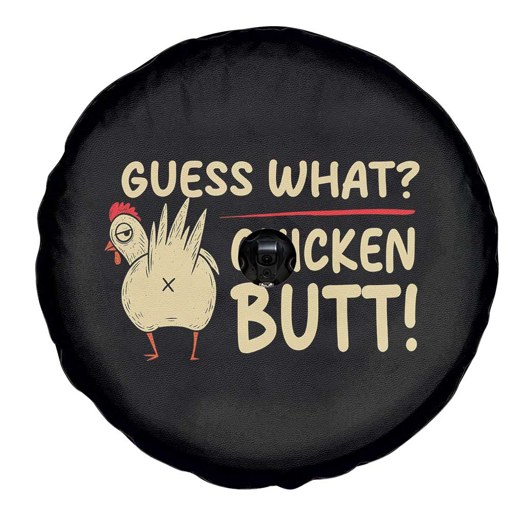Guess What Chicken Butt Spare Tire Cover Funny Chicken Farmer Farming - Wonder Print Shop