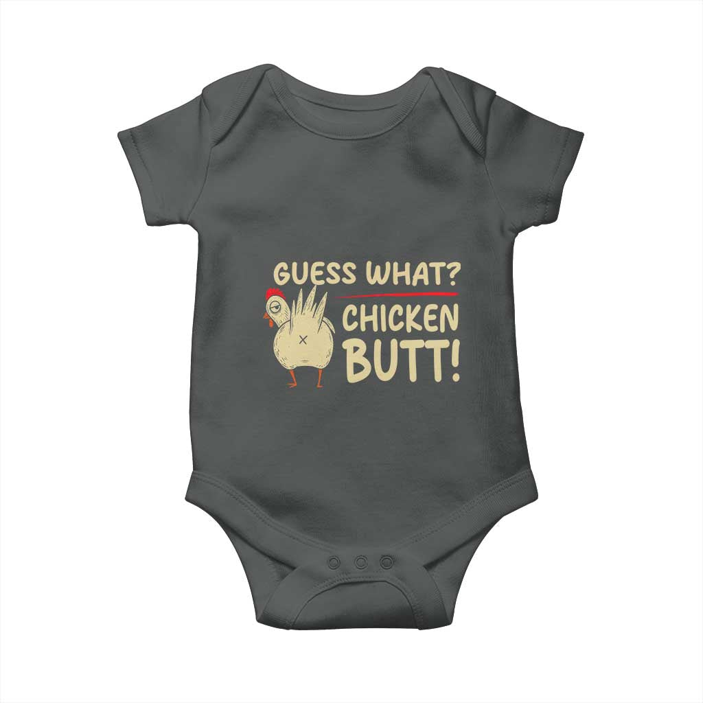 Guess What Chicken Butt Baby Onesie Funny Chicken Farmer Farming - Wonder Print Shop