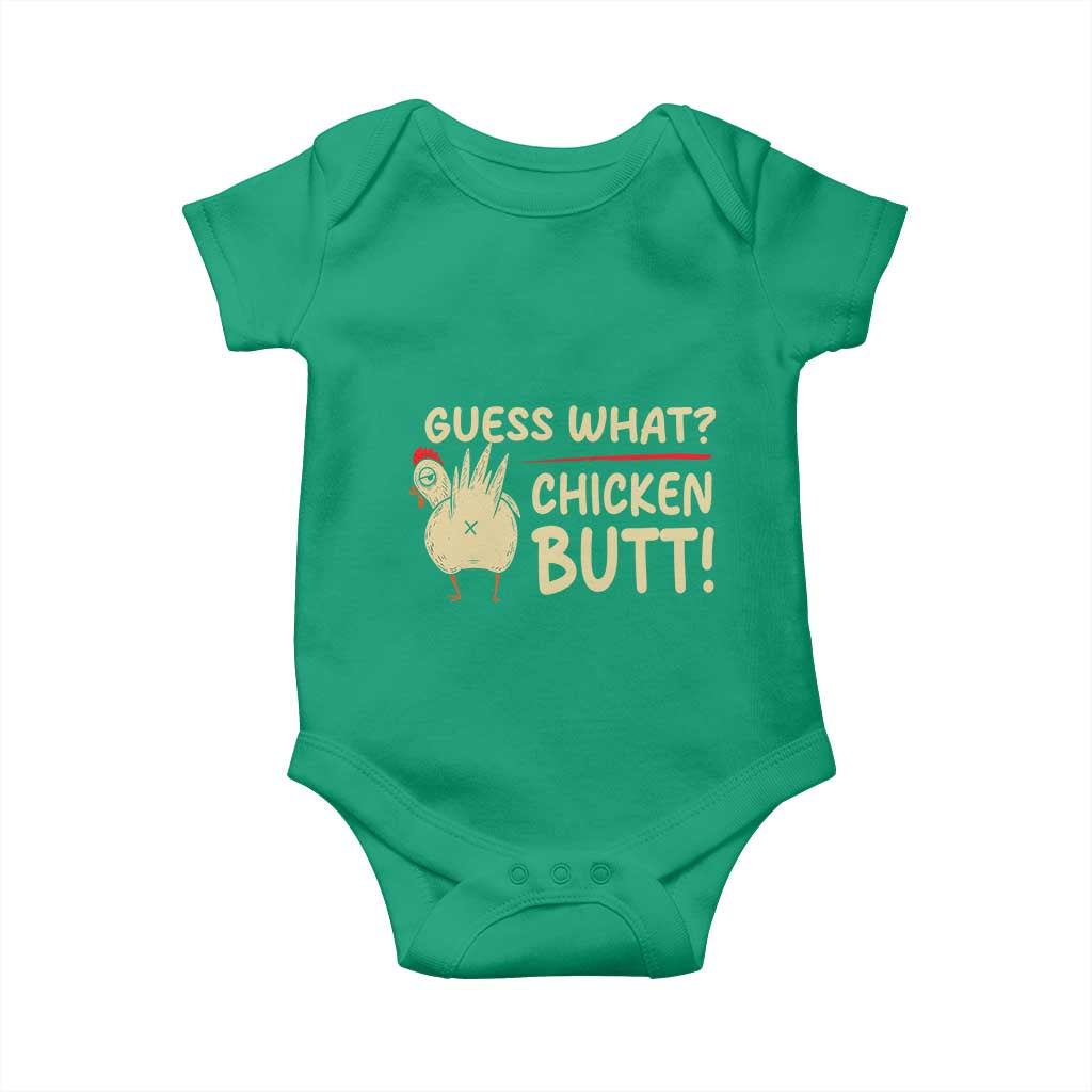 Guess What Chicken Butt Baby Onesie Funny Chicken Farmer Farming - Wonder Print Shop