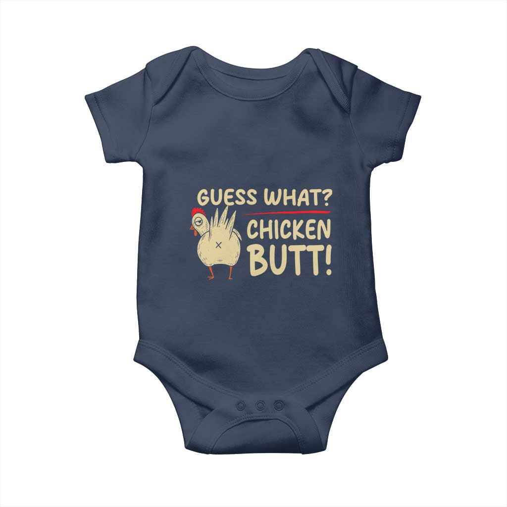 Guess What Chicken Butt Baby Onesie Funny Chicken Farmer Farming - Wonder Print Shop