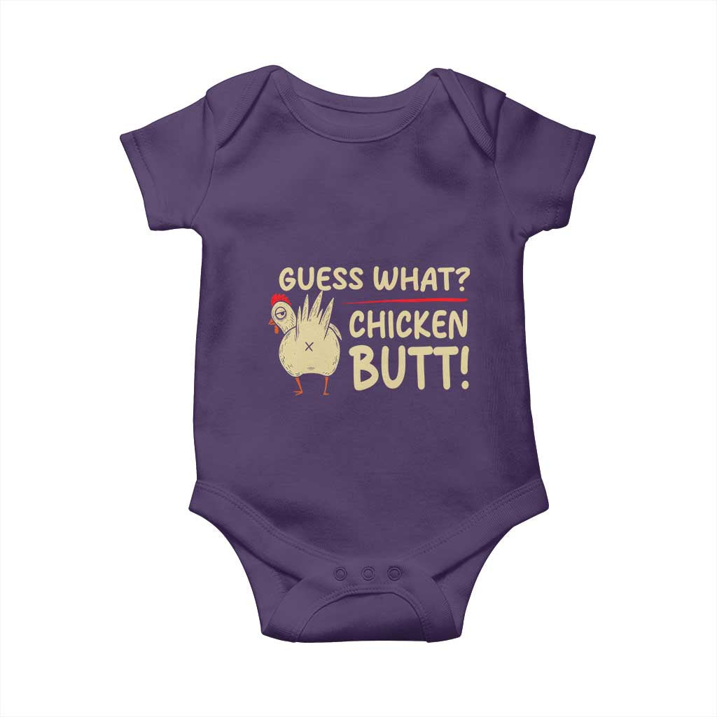 Guess What Chicken Butt Baby Onesie Funny Chicken Farmer Farming - Wonder Print Shop