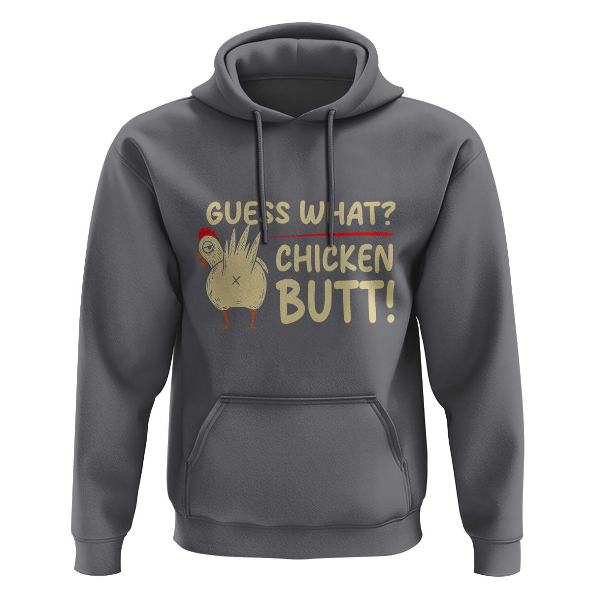 Guess What Chicken Butt Hoodie Funny Chicken Farmer Farming - Wonder Print Shop