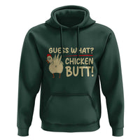 Guess What Chicken Butt Hoodie Funny Chicken Farmer Farming - Wonder Print Shop