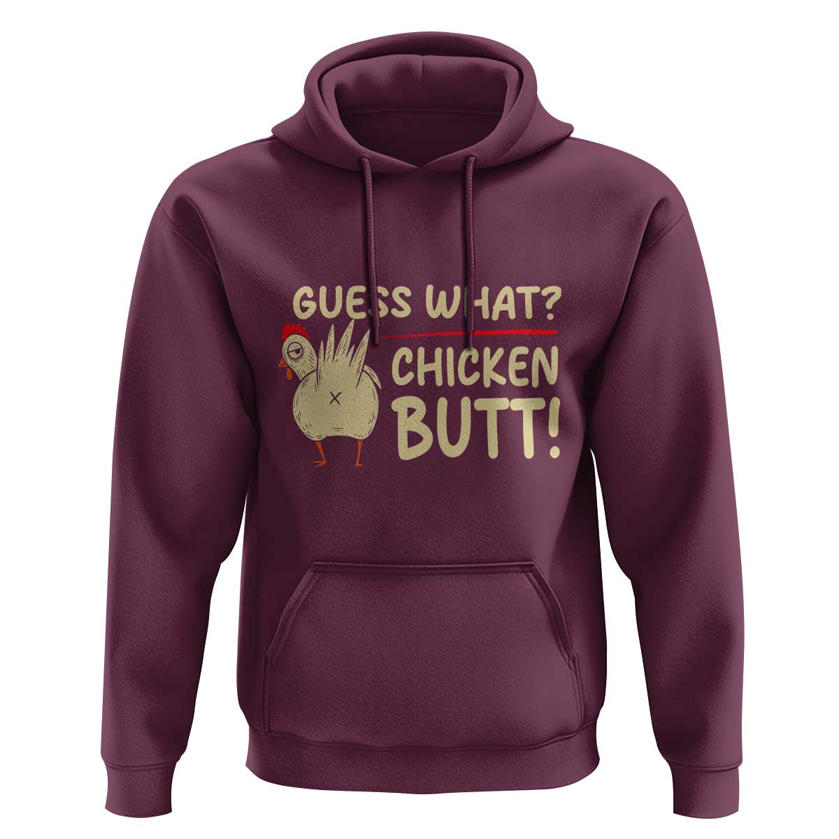 Guess What Chicken Butt Hoodie Funny Chicken Farmer Farming - Wonder Print Shop