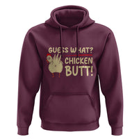 Guess What Chicken Butt Hoodie Funny Chicken Farmer Farming - Wonder Print Shop