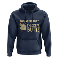 Guess What Chicken Butt Hoodie Funny Chicken Farmer Farming - Wonder Print Shop
