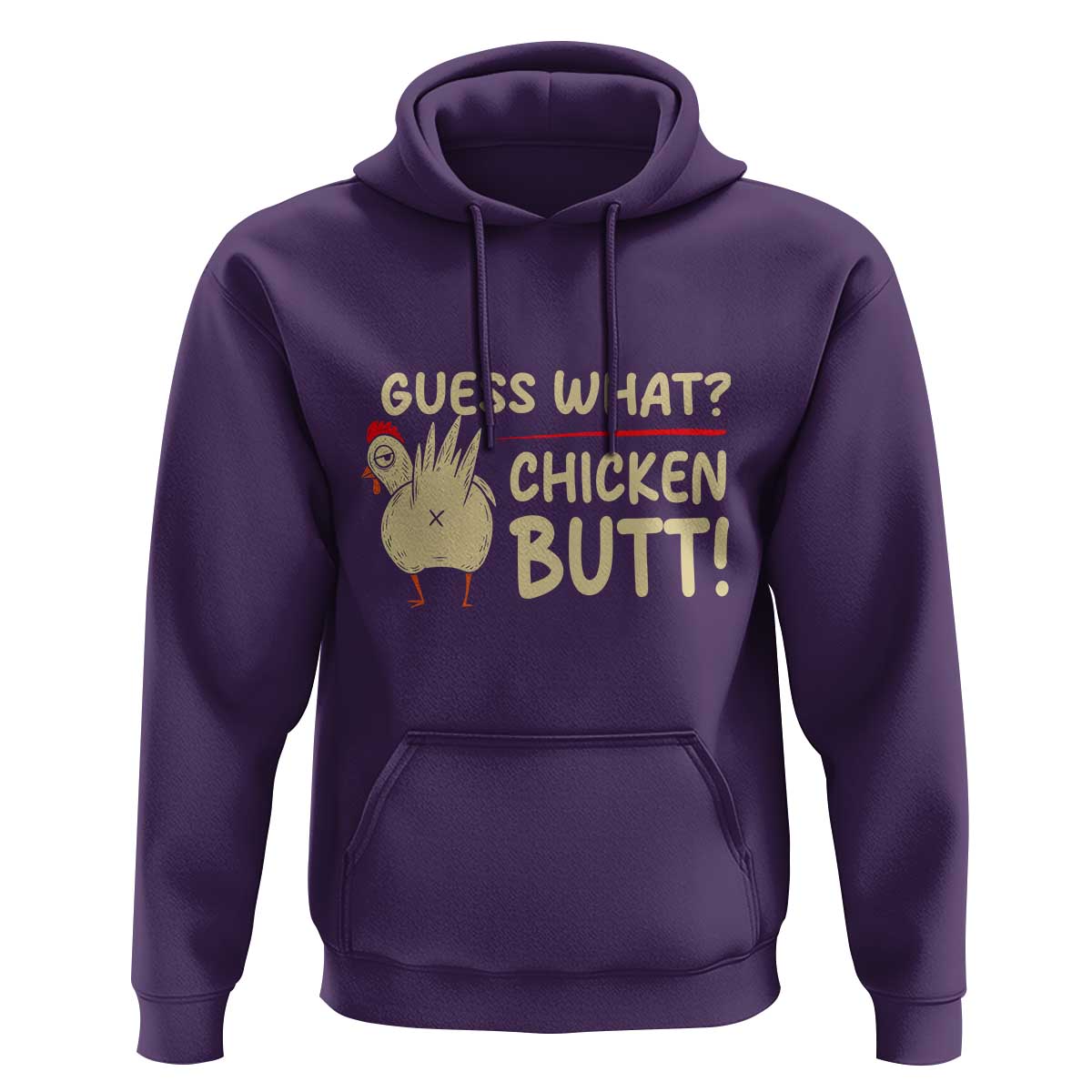 Guess What Chicken Butt Hoodie Funny Chicken Farmer Farming - Wonder Print Shop