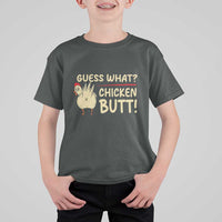 Guess What Chicken Butt T Shirt For Kid Funny Chicken Farmer Farming - Wonder Print Shop