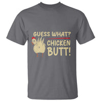 Guess What Chicken Butt T Shirt Funny Chicken Farmer Farming - Wonder Print Shop