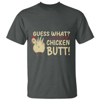 Guess What Chicken Butt T Shirt Funny Chicken Farmer Farming - Wonder Print Shop