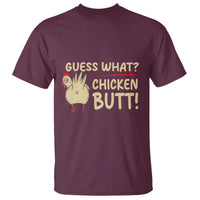 Guess What Chicken Butt T Shirt Funny Chicken Farmer Farming - Wonder Print Shop