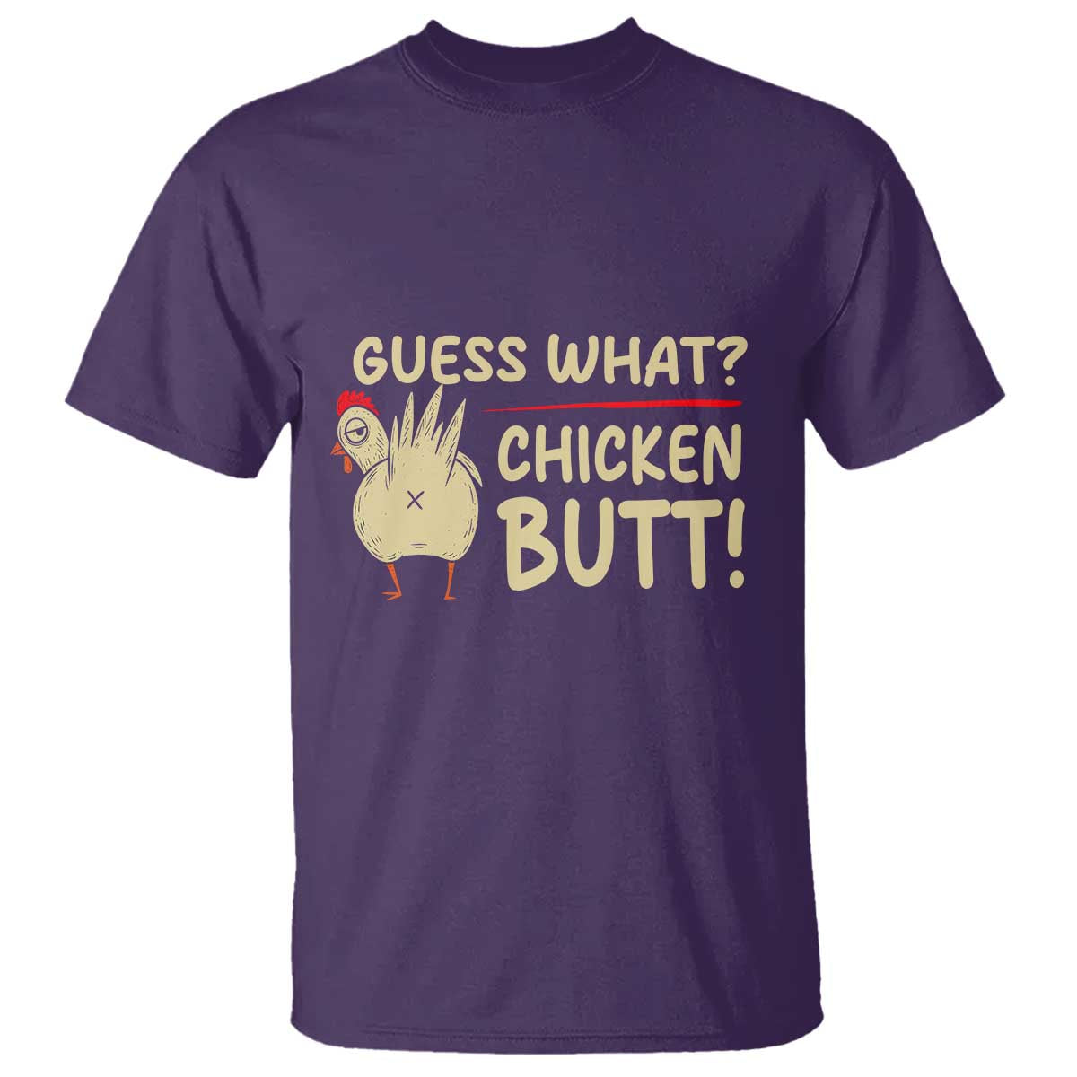 Guess What Chicken Butt T Shirt Funny Chicken Farmer Farming - Wonder Print Shop