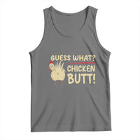 Guess What Chicken Butt Tank Top Funny Chicken Farmer Farming - Wonder Print Shop