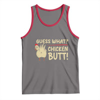 Guess What Chicken Butt Tank Top Funny Chicken Farmer Farming - Wonder Print Shop