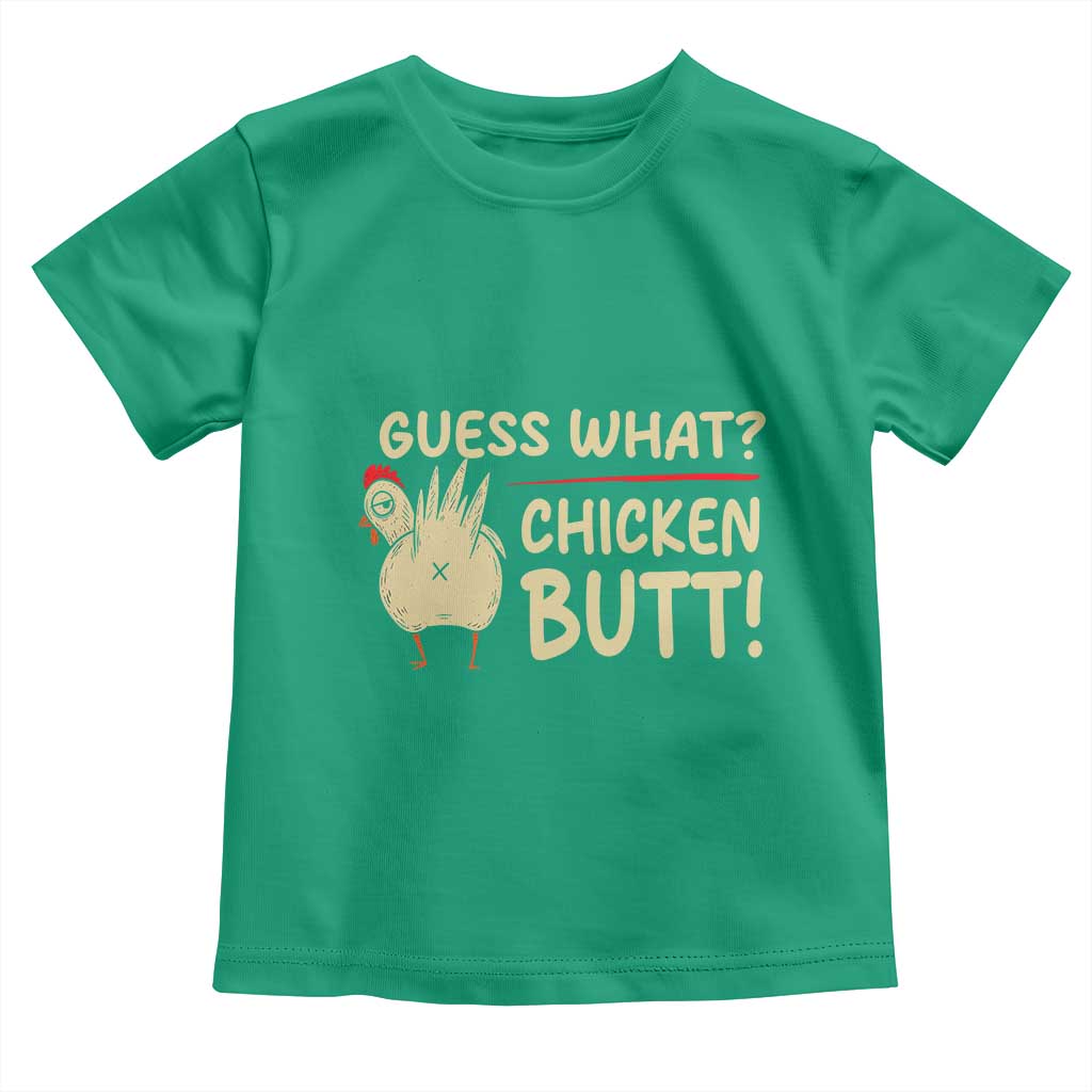 Guess What Chicken Butt Toddler T Shirt Funny Chicken Farmer Farming - Wonder Print Shop