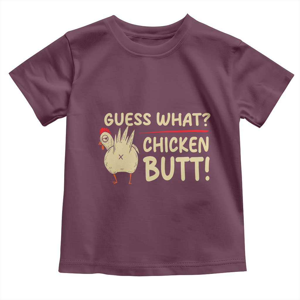 Guess What Chicken Butt Toddler T Shirt Funny Chicken Farmer Farming - Wonder Print Shop