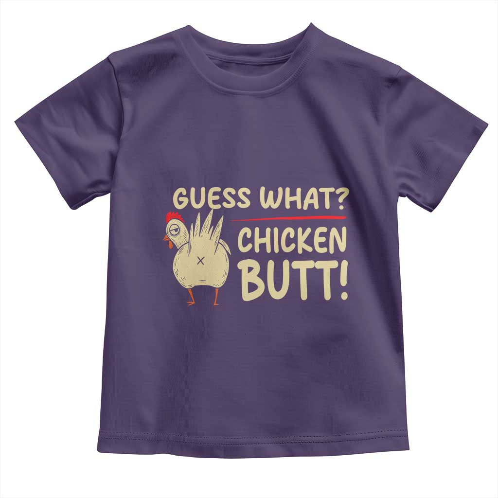 Guess What Chicken Butt Toddler T Shirt Funny Chicken Farmer Farming - Wonder Print Shop