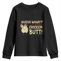 Guess What Chicken Butt Youth Sweatshirt Funny Chicken Farmer Farming - Wonder Print Shop
