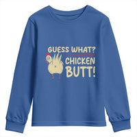 Guess What Chicken Butt Youth Sweatshirt Funny Chicken Farmer Farming - Wonder Print Shop