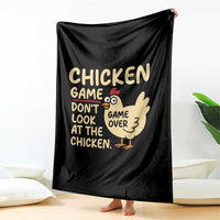 Funny Chicken Game Dont Look At The Chicken Throw Blanket - Wonder Print Shop