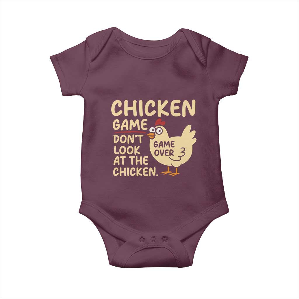 Funny Chicken Game Dont Look At The Chicken Baby Onesie - Wonder Print Shop