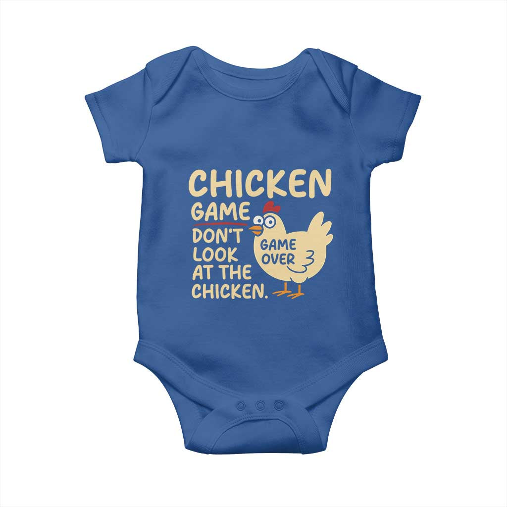 Funny Chicken Game Dont Look At The Chicken Baby Onesie - Wonder Print Shop