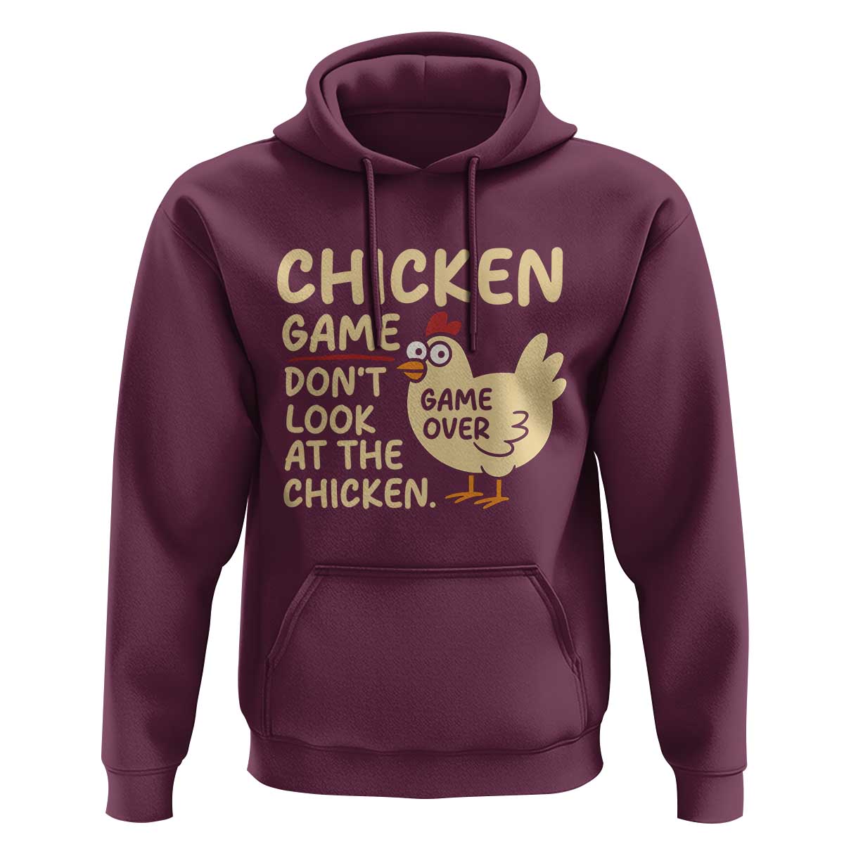 Funny Chicken Game Dont Look At The Chicken Hoodie - Wonder Print Shop