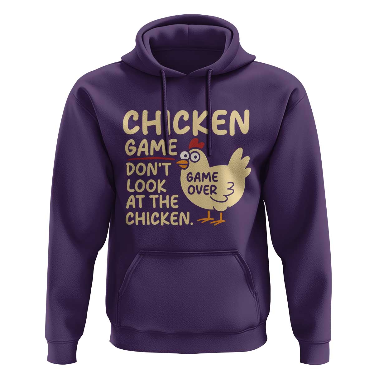 Funny Chicken Game Dont Look At The Chicken Hoodie - Wonder Print Shop