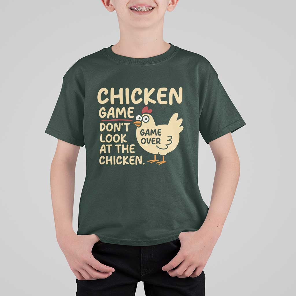 Funny Chicken Game Dont Look At The Chicken T Shirt For Kid - Wonder Print Shop